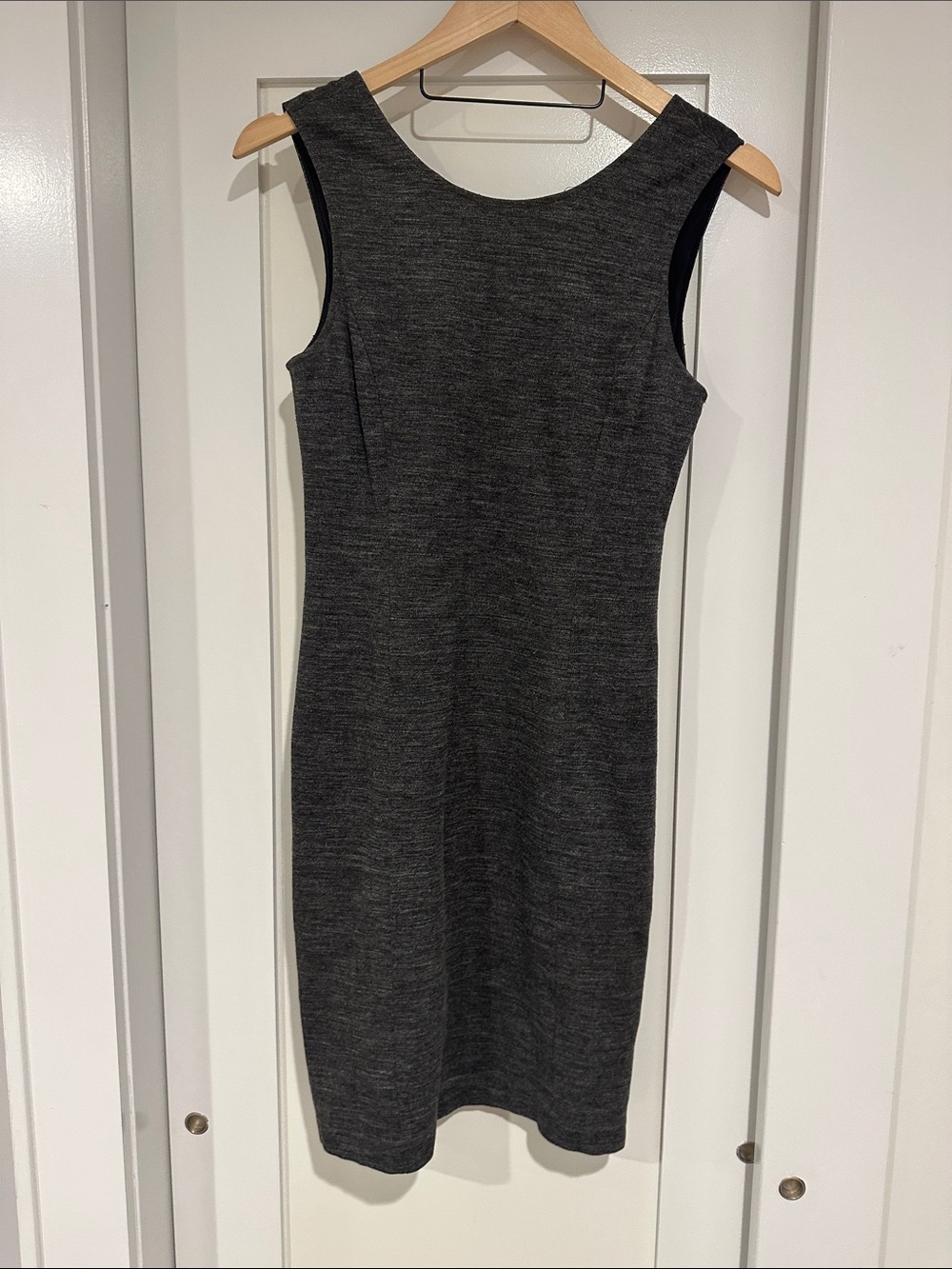 Theory Charcoal Gray Sleeveless V-Neck Dress